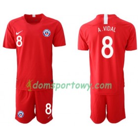 Koszulka Chile A. VIDAL 8 Dziecięcy Domowe Koszulki Piłkarskie 2018-2019 Krótki Rękaw 